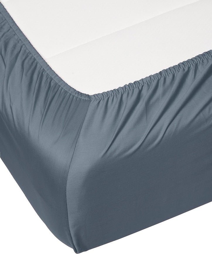 Satin Plahta s gumicom 180 x 200 cm srebrna