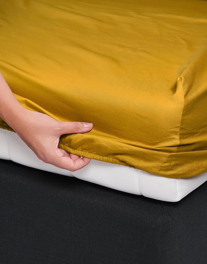 Satin Plahta s gumicom bijela 90 x 210 cm