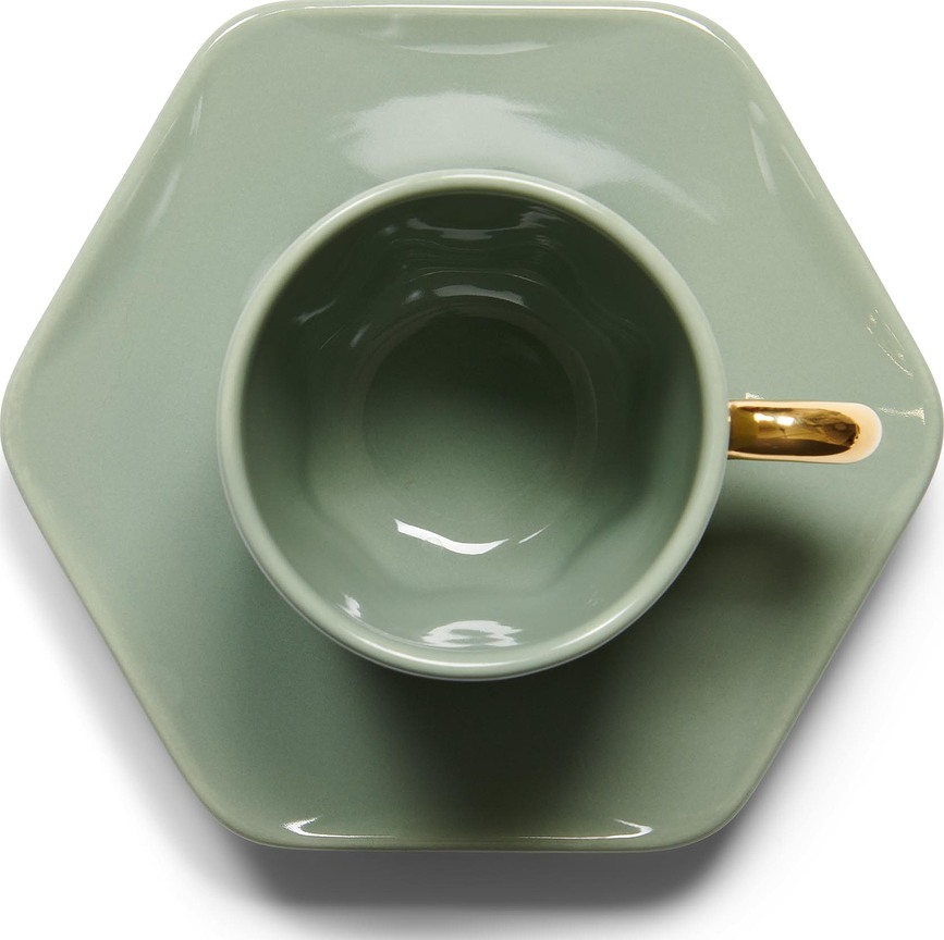 Sculpture Šalica za espresso s tanjurićem 90 ml bijela