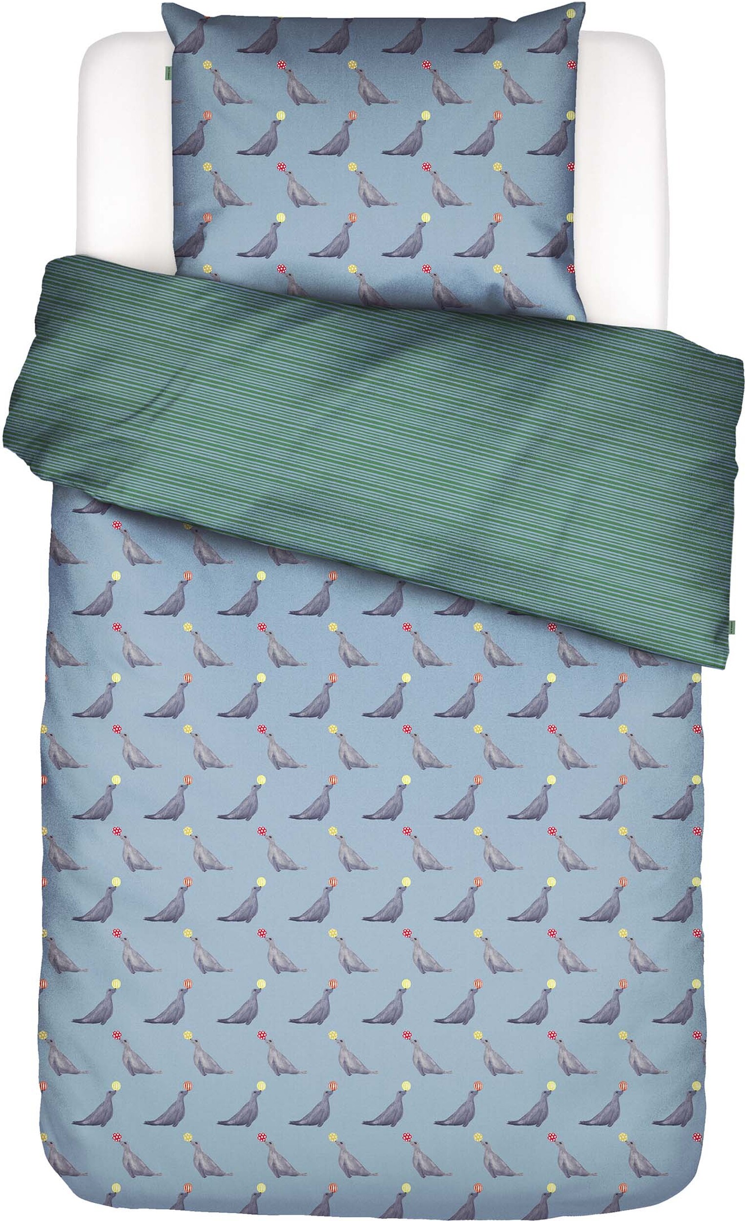 Bettwäsche 140x220 Seal The Deal Bettwäsche 140 X 220 Cm Blau Mit Kissenbezug 60 X 70 Cm Klappenende