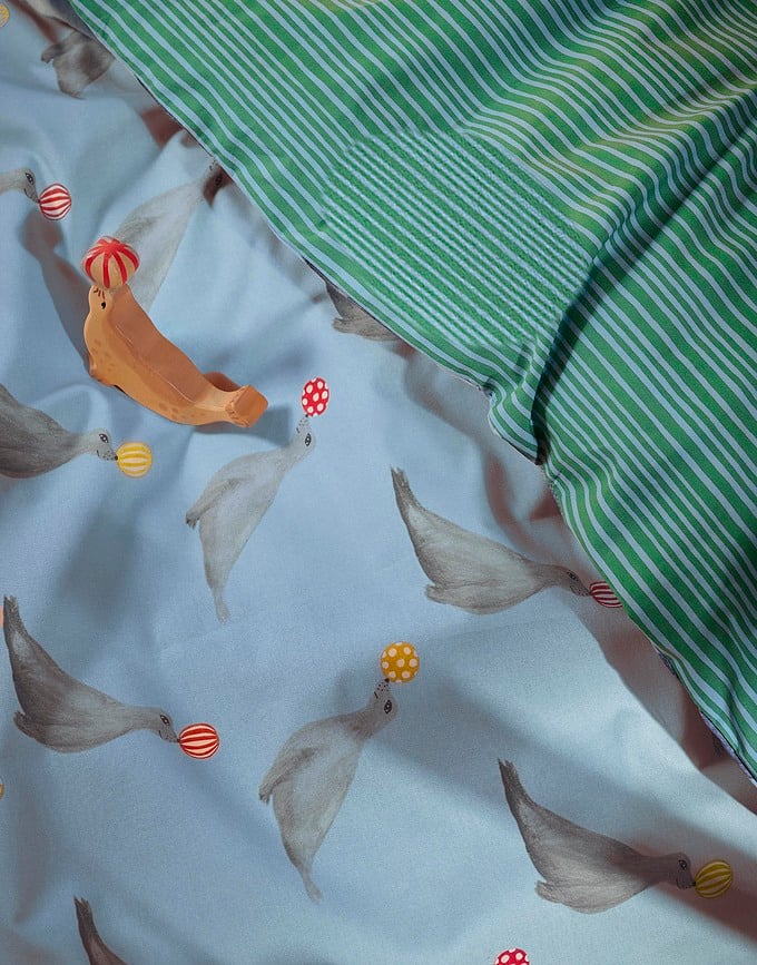 Seal the Deal Navlaka za Poplun plava 140 x 220 cm s jastučnicom 60 x 70 cm preklop