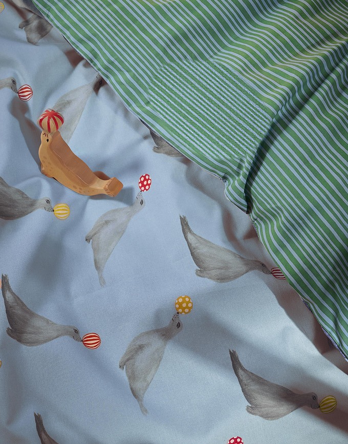 Seal the Deal Σετ Παπλωματοθήκης, μπλε, 140 x 220 cm, με κλείσιμο φάκελο, Μαξιλαροθήκη 60 x 70 cm, 2 τμχ