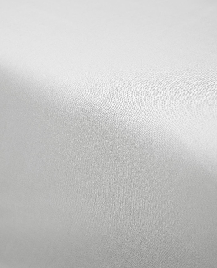 Satin Σεντόνι με λάστιχο, 180 x 220 cm, σατέν, λευκό