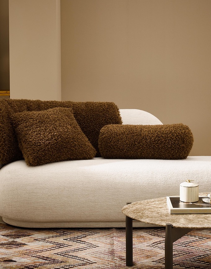 Shelley Coussin Décoratif traversin, 22 x 50 cm, beige