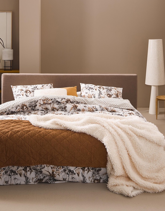 Shelley Plaid fausse fourrure, 150 x 200 cm, beige