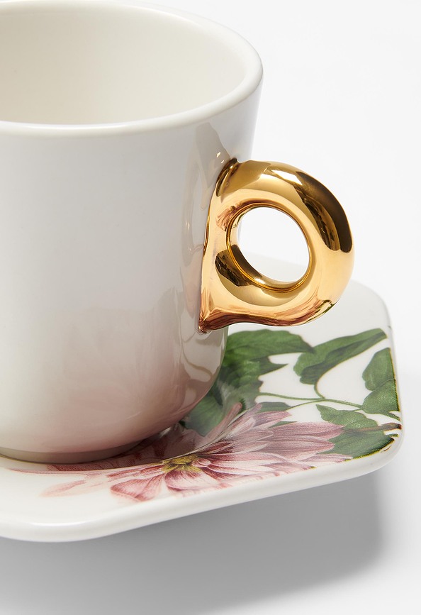 Taza de espresso Gallery, 90 ml, verde, con platillo