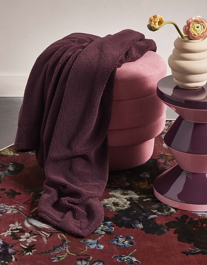 Teddy Κουβέρτα, βελούδινη, 150 x 200 εκ., βανίλια