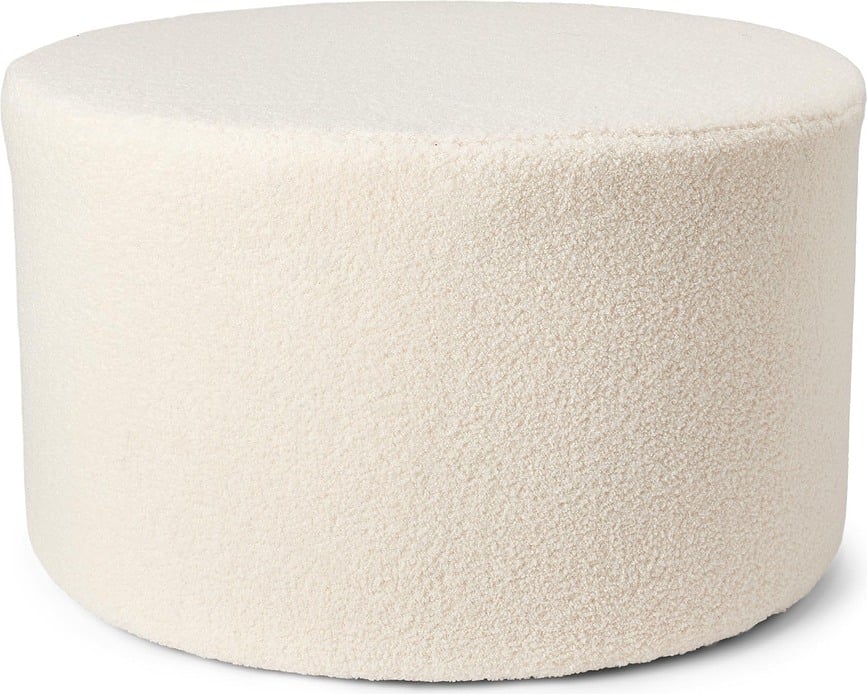 Teddy Pouf vanillefarbig
