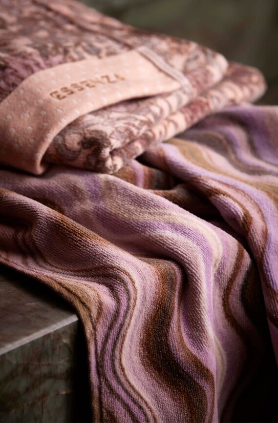 Toalla Sol, 30 x 50 cm, gris y azul