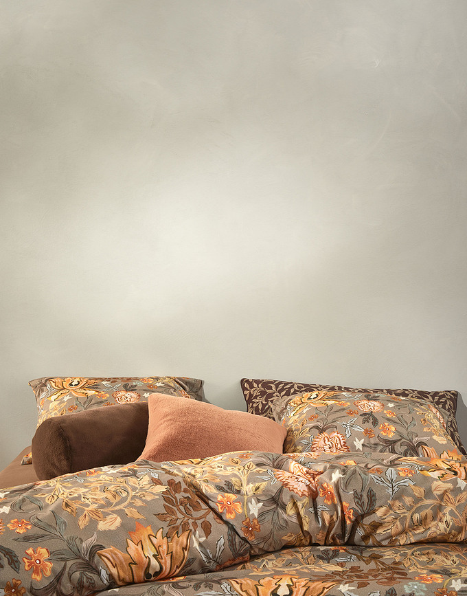 Veron Σετ Παπλωματοθήκη 140x200 cm, ανοιχτό καφέ, με 1 μαξιλαροθήκη 70x90 cm, με φερμουάρ, Σετ 2 τεμαχίων