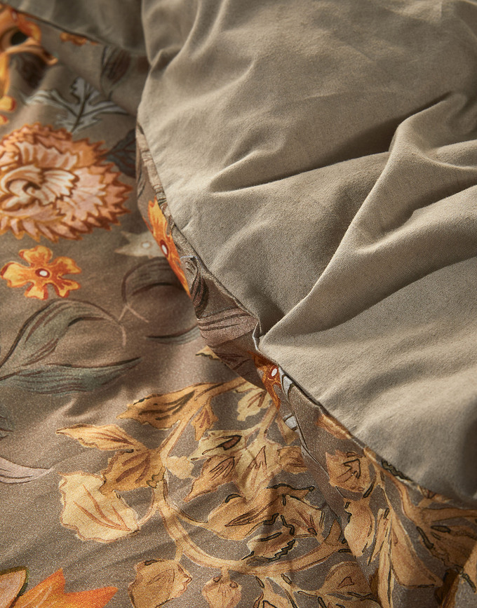 Veron Σετ Παπλωματοθήκη 140x200 cm, ανοιχτό καφέ, με 1 μαξιλαροθήκη 70x90 cm, με φερμουάρ, Σετ 2 τεμαχίων