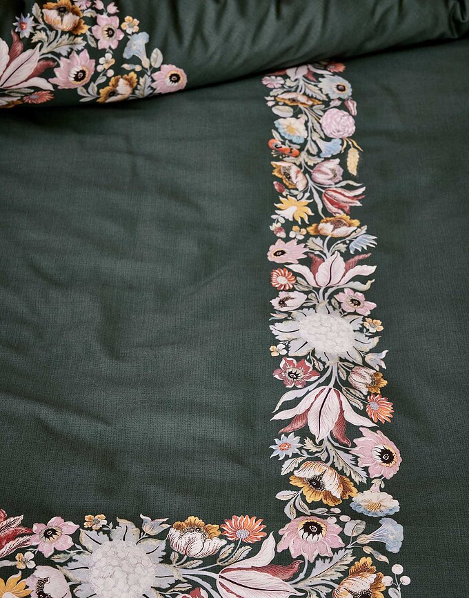 Veroniq Posteljina 240x220 cm zelena s 2 jastučnice 60x70 cm zatvaranje na preklop