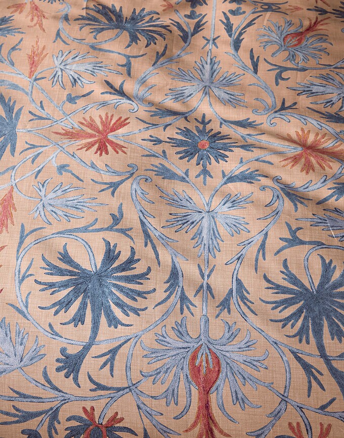 Vicia Parure de Lit 140 x 200 cm, Taie d'Oreiller 70 x 90 cm, rose, fermeture éclair, Set 2 pièces