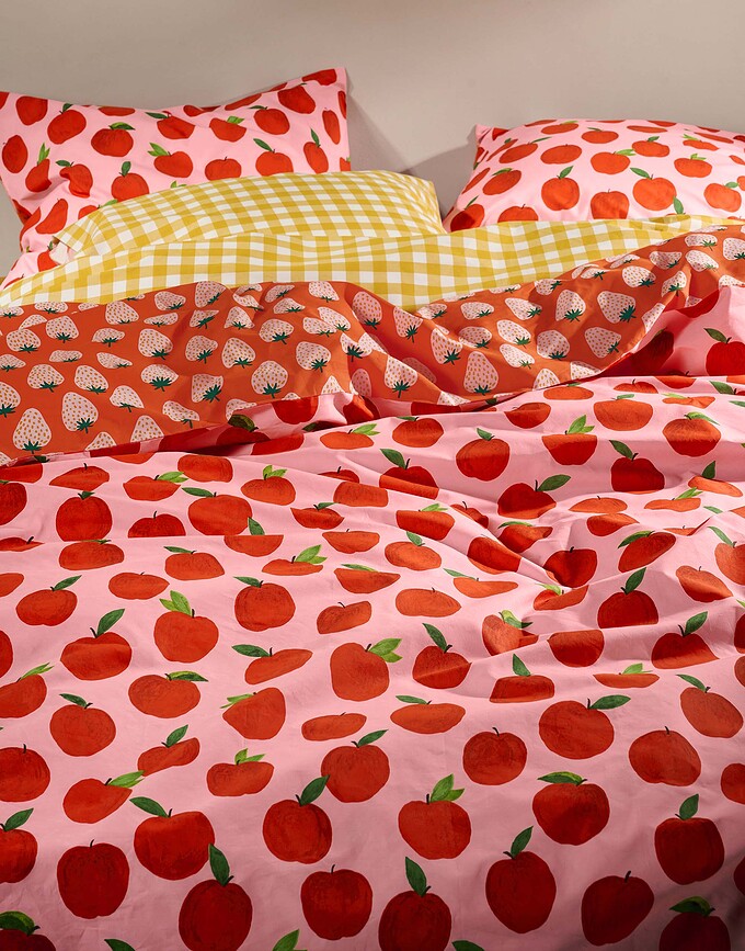 Vitamin Boost Posteljina ružičasta 200x220 cm s 2 jastučnice 60x70 cm zatvaranje na preklop