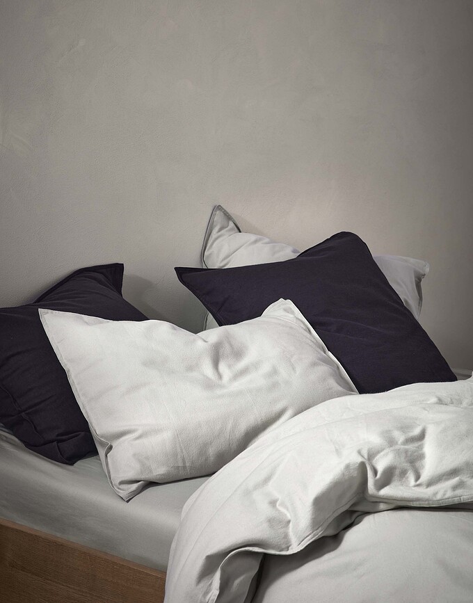 Zeva Parure de Lit avec fermeture éclair, 140 x 200 cm, taie d'oreiller 70 x 90 cm, beige