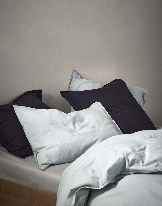 Zeva Parure de Lit 140 x 200 cm, menthe, fermeture éclair, 1 taie d'oreiller 70 x 90 cm