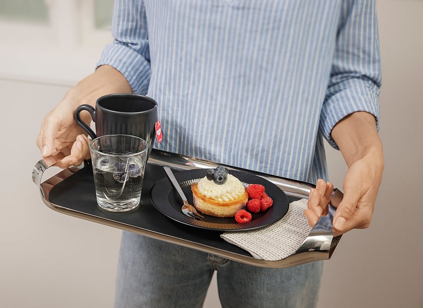 Alfombrilla de silicona para bandeja Eva Solo, 21 x 40 cm, negra