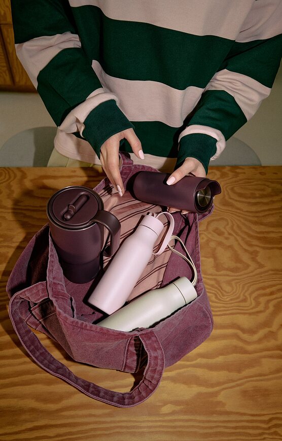 Bouteille isotherme RE-Hydrate 0,5 l, couleur figue