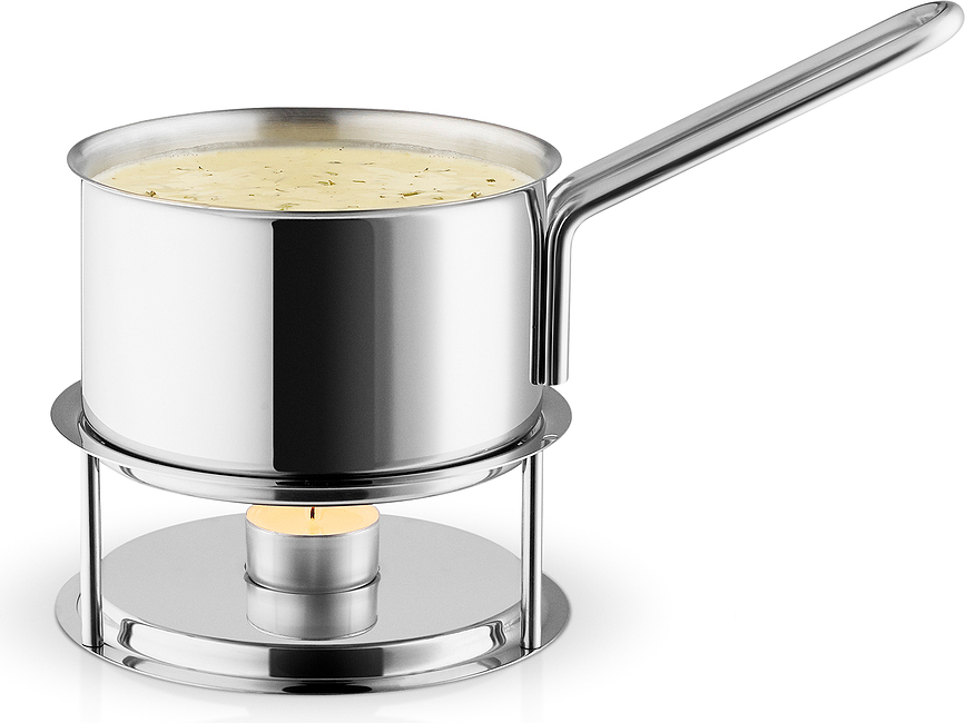 Casserole Réchaud pour bougie chauffe-plat, 1,1 L, acier inoxydable