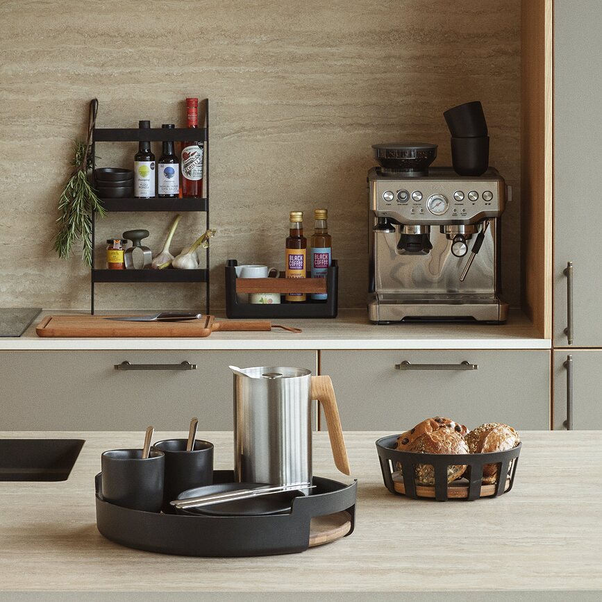 Cesta para pan Nordic Kitchen de bambú, 21,5 cm