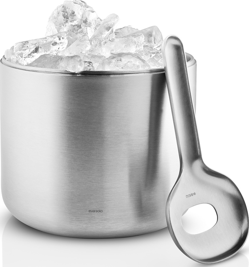 Cubeta para hielo Liquid Lounge, con cuchara, Set de 2 piezas