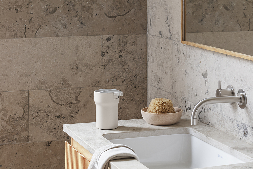 Dosificador de jabón Citadel, color arena