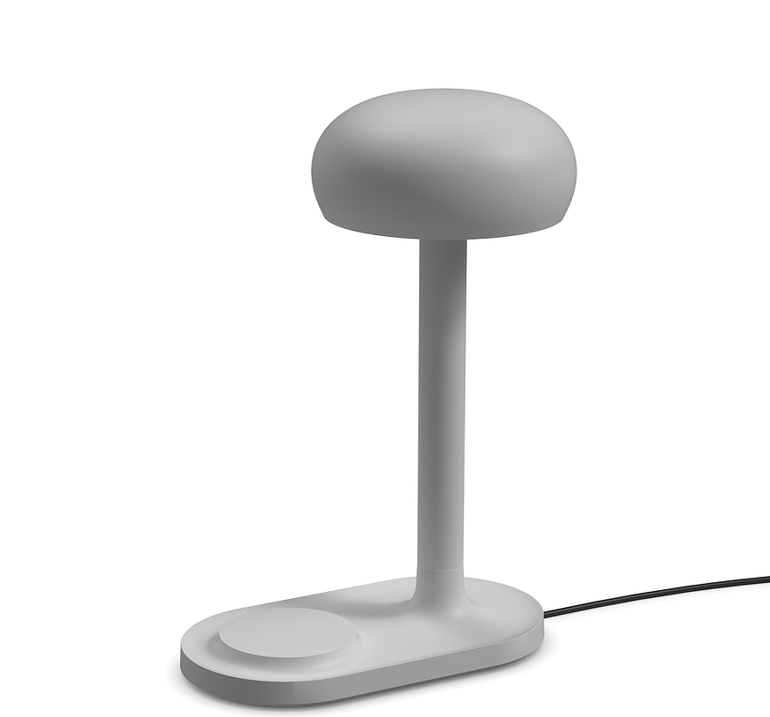 Emendo Bordslampa, ljusgrå, med laddare