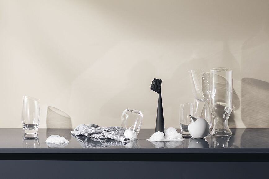 Eva Solo Brosse à Vaisselle, noire, en silicone