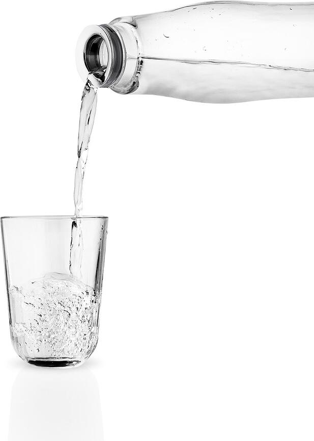 Eva Solo Carafe 1,3 l, en verre, avec bouchon en acier inoxydable