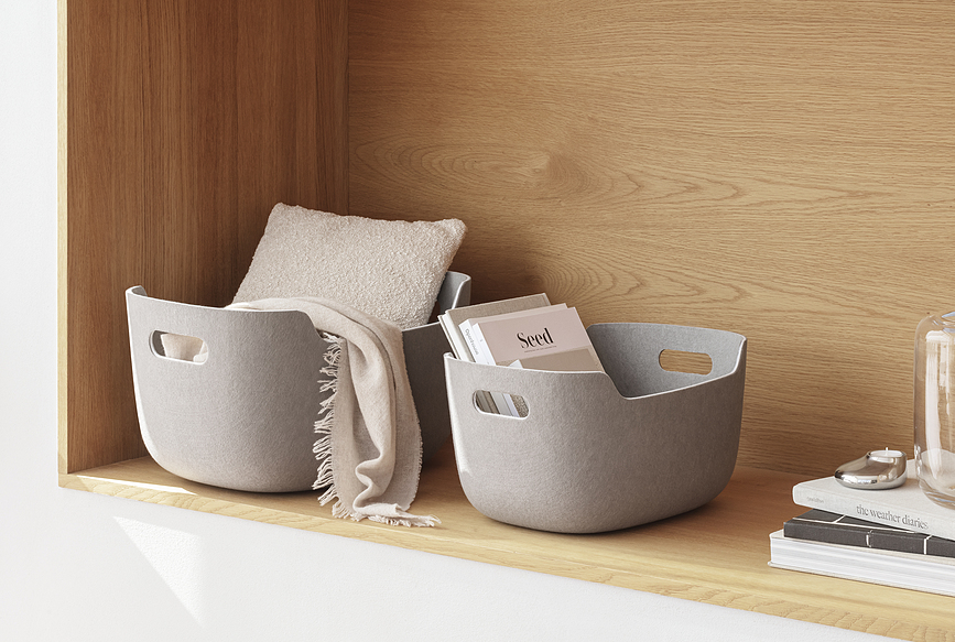 Eva Solo Panier de Rangement 40 cm, gris