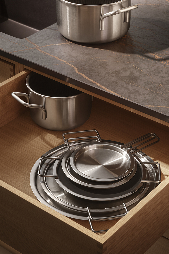 Eva Trio Couvercle pour casseroles avec deux poignées, 24 cm, en verre