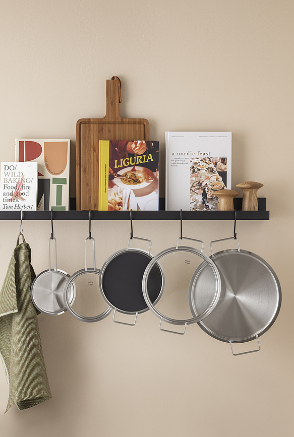 Eva Trio Couvercle pour casseroles avec deux poignées, 24 cm, en verre