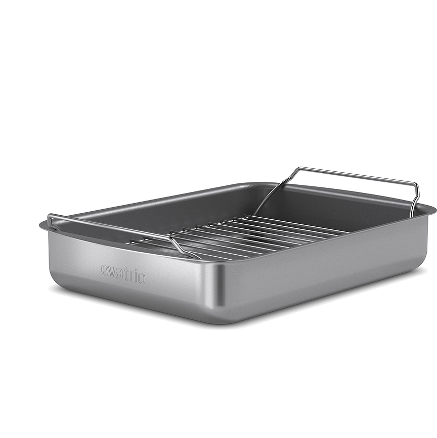 Eva Trio Rôtissoire avec grille, avec revêtement Slip-Let, 24,3 x 35 cm