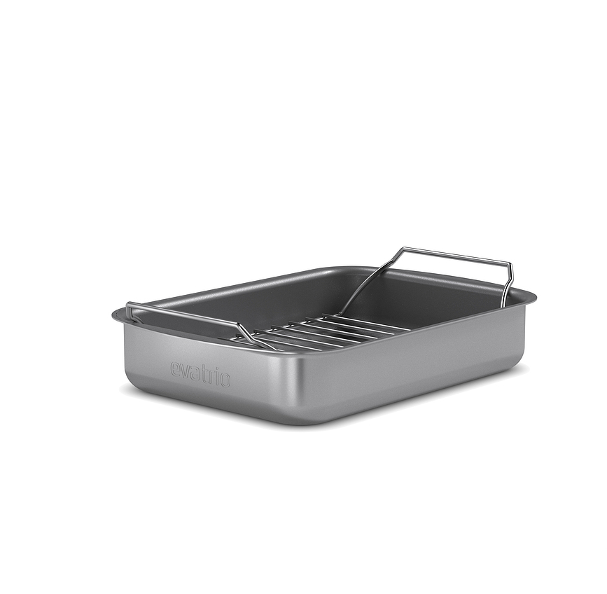 Eva Trio Rôtissoire avec grille, revêtement antiadhésif Slip-Let, 19,5 x 28,5 cm