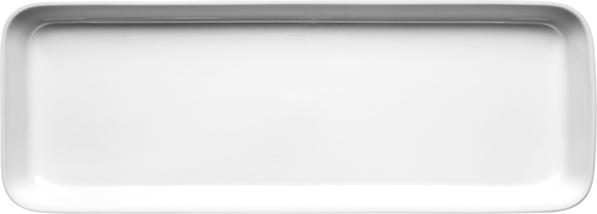 Fuente para servir alargada Legio Nova, 37 x 13 cm, blanca