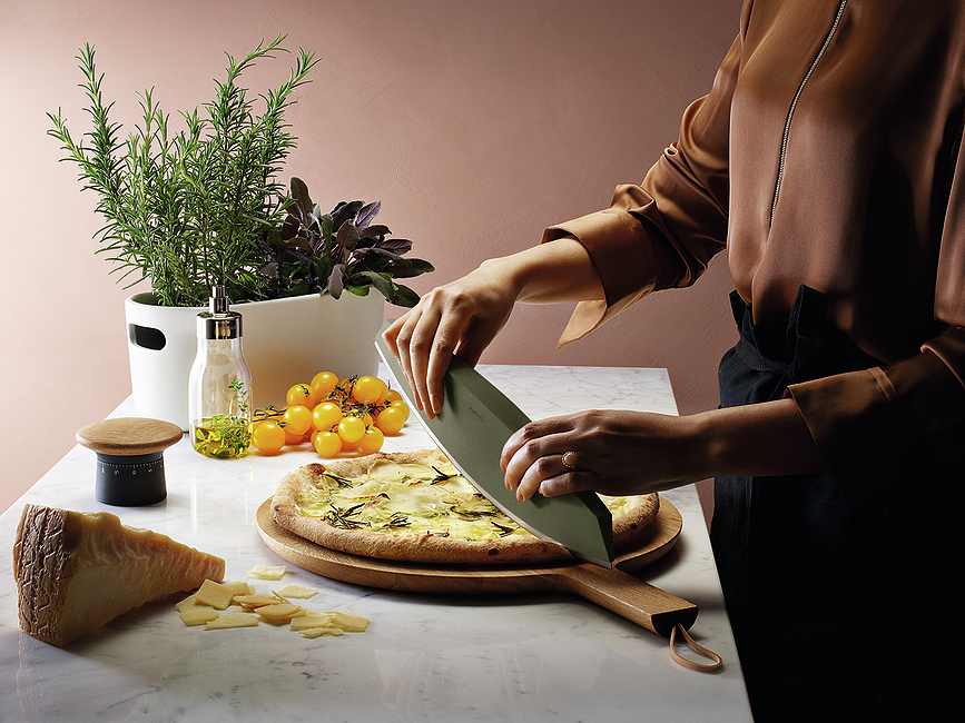 Green Tool Couteau pour pizza et herbes