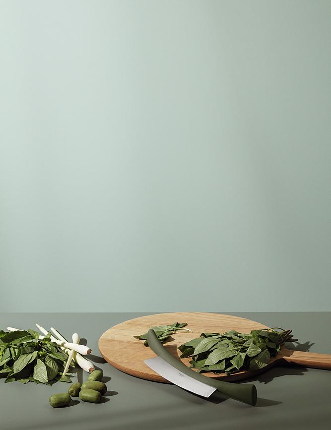 Green Tool Nož za začinsko bilje zeleni