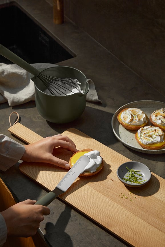 Green Tool Palette à glacer coudée