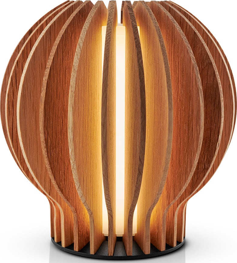 Lámpara de Mesa LED Radiant Round, acabado roble oscuro