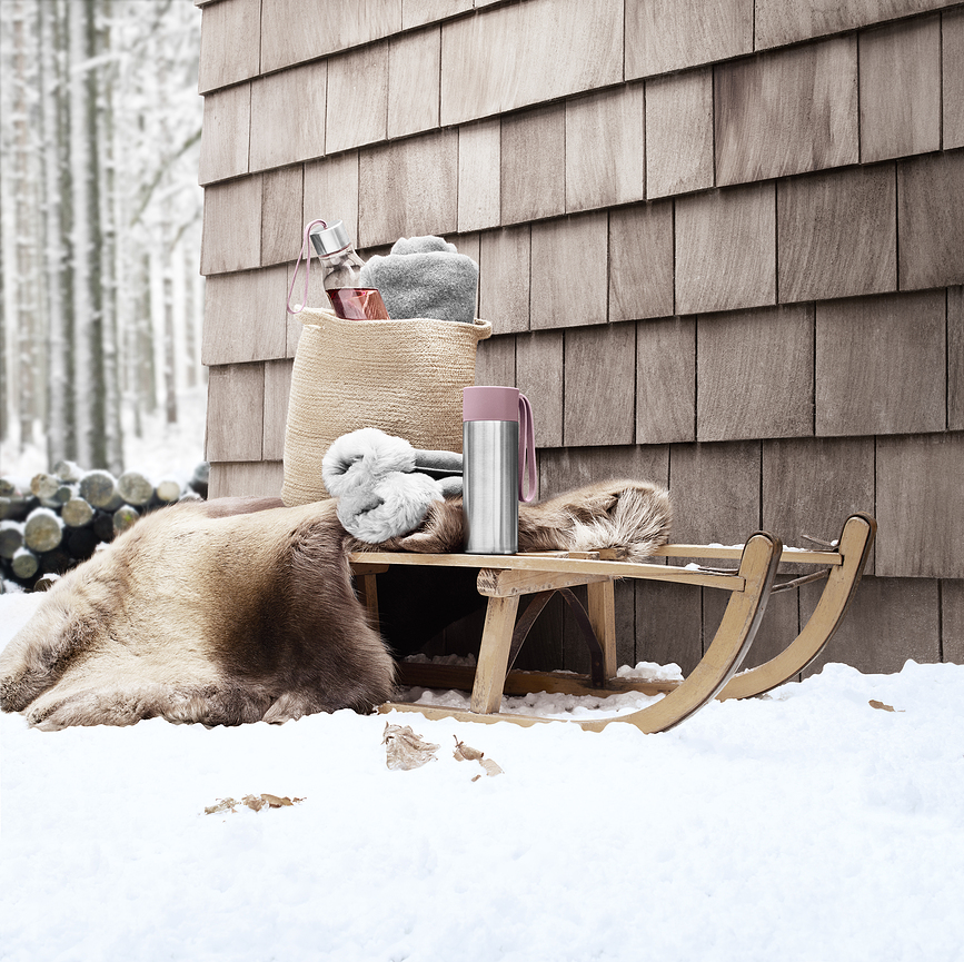 To Go Cup Mug Isotherme en matière recyclée, avec anse, noir