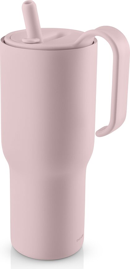 Mug isotherme avec paille SipnGo 0,9 l, rose clair