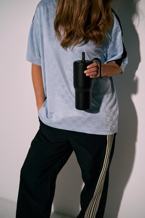 Mug isotherme avec paille SipnGo 0,9 l, couleur figue