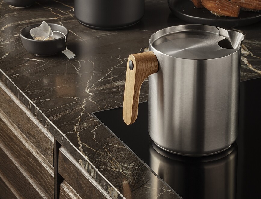 Nordic Kitchen Bouilloire compatible induction, 1 L, argentée