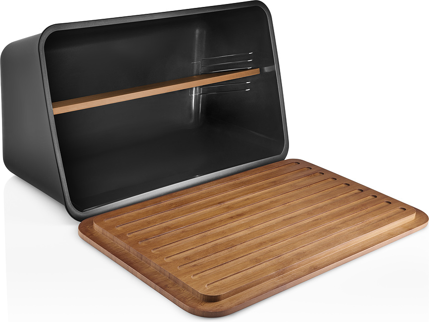 Nordic Kitchen Ψωμιέρα με σανίδα κοπής, μαύρη