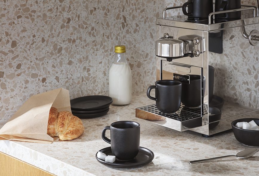 Nordic Kitchen Skodelice za espresso s podstavki, 4 kosi