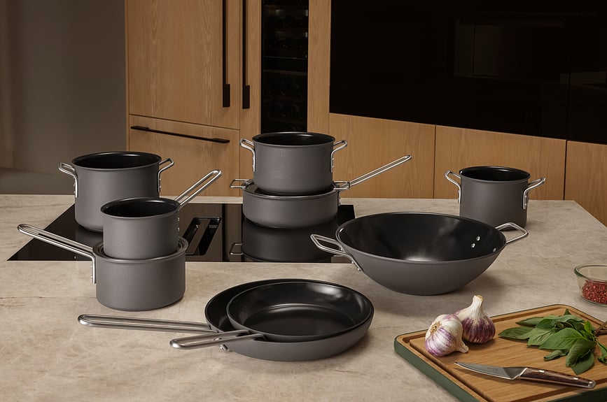 Olla Grey Line, 2,5 l, con revestimiento antiadherente Slip-Let