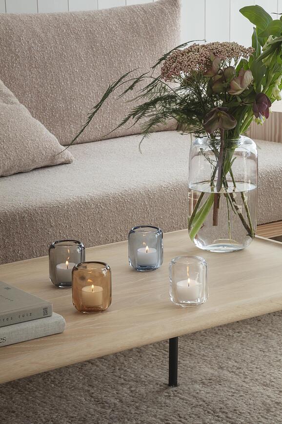 Portavelas para velas de té Acorn, rosa, Pack de 2