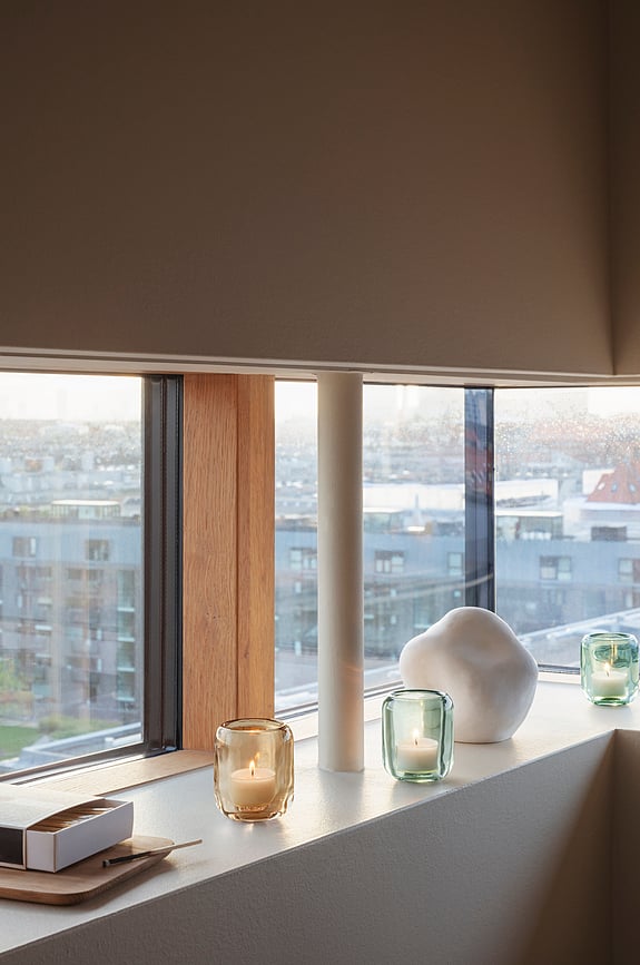 Portavelas para velas de té Acorn, rosa, Pack de 2