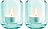 Portavelas para velas de té Acorn, azul celeste, 2 unidades