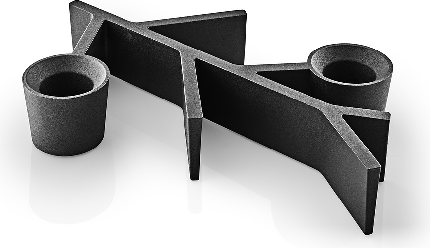 Portavelas Twig, 23 cm, negro